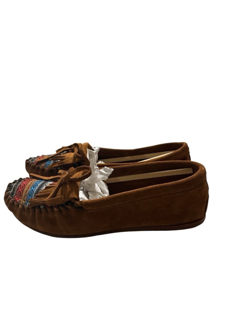 Minnetonka Women Kilty Arizona Moccasin 402K Brown Size 8.5 - Picture 3 of 7